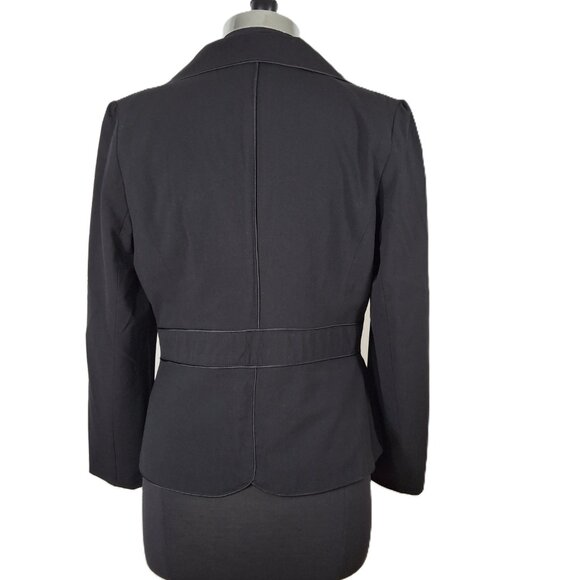 Steampunk Fitted Tailored Short Blazer Suit Jacket Sz 12 Lined Vintage Office - Picture 7 of 16